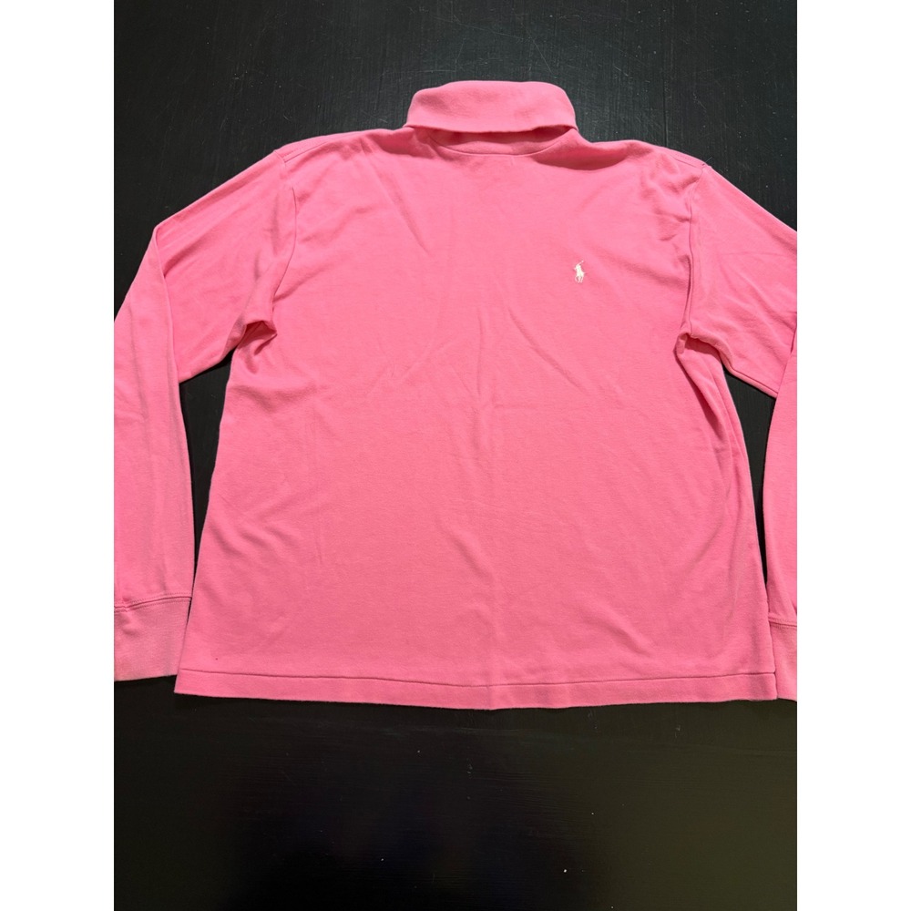 Ralph Lauren Sport Pink Cotton Turtleneck Long Sleeve Top Women Medium